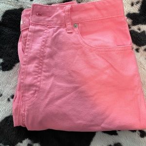 pink 90s boyfriend jeans